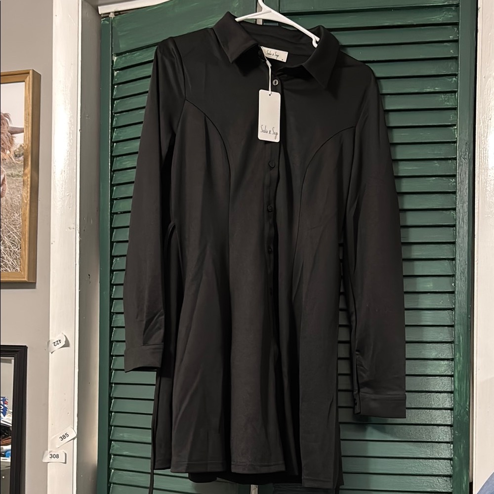 Sadie & Sage Black Midi Dress